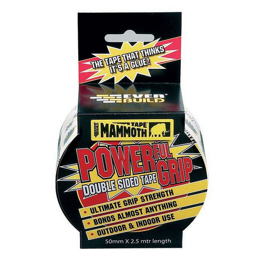 Everbuild Mammoth Powerful Grip Double Sided Tape 50mm x 2.5m