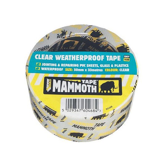 Everbuild Mammoth Weatherpoof Tape Clear 50mm x 10m