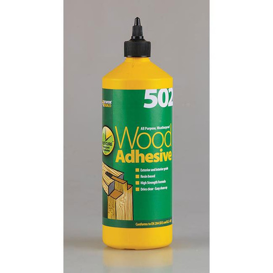 Everbuild 502 All Purpose Weatherproof Wood Adhesive 1L