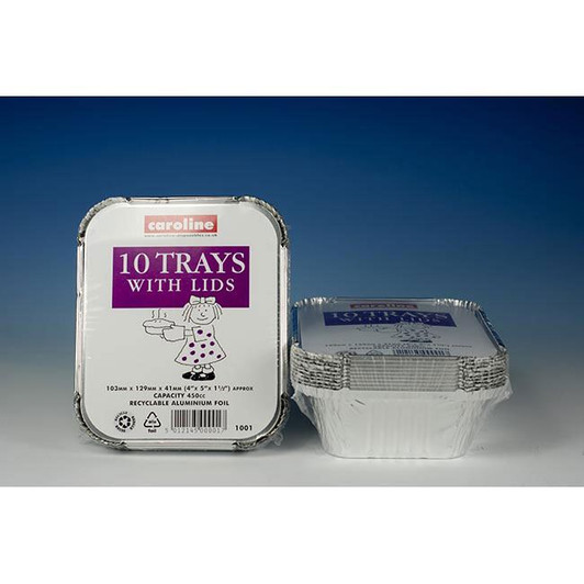 Caroline 10 Foil Trays & Lids 1001