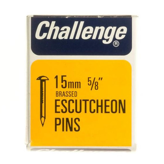 Challenge Brassed Escutcheon Pins 15mm 40g
