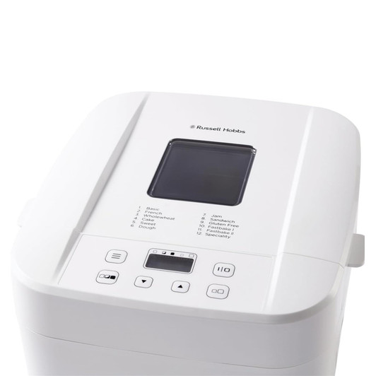 Russell Hobs Bread Maker | White | LCD Disp | 3 Bread Size