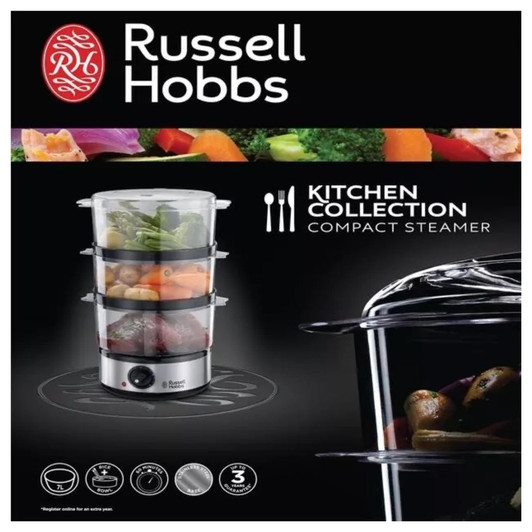 [EBAY VIOLATION] Russell Hobs Food Steamer | 7L | 3 Tier | Brushed S/Steel