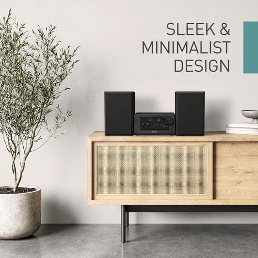 Panasonic 80W Bluetooth Micro Hi-FI CD System with FM/DAB Radio - Silver