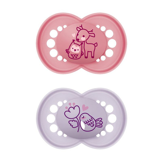 MAM Original Soother Pink Design 6m+ 2Pk