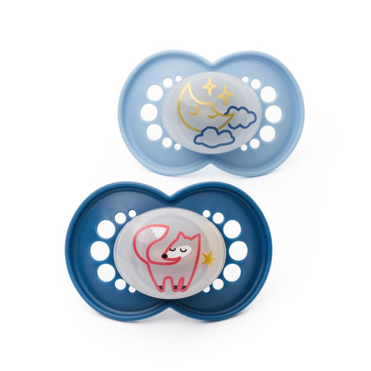MAM Night Blue Soother 6m+ 2Pk