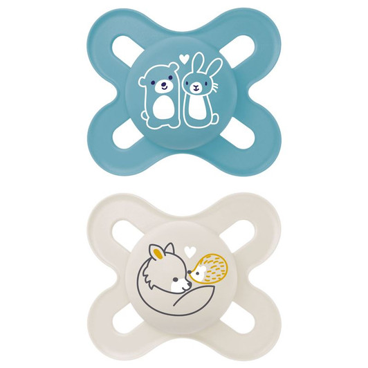 MAM Start Soother Blue Design 0-2m 2Pk
