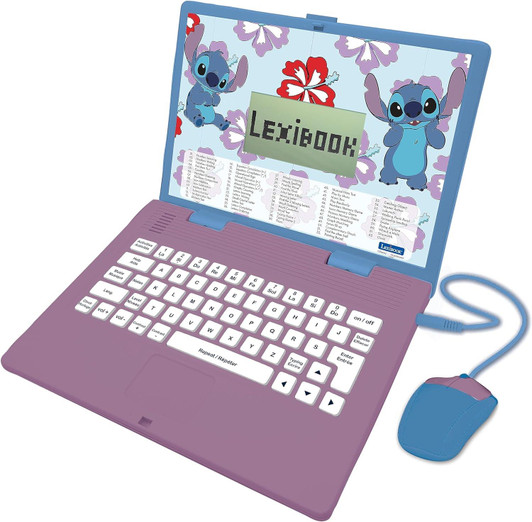 Lexibook JC598DI1 Disney Stitch Bilingual Educational Laptop with 120 Activites