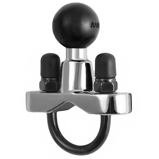 RAM Chrome Rail Base with Stainless Steel U-Bolt & 1" Ball For Rail