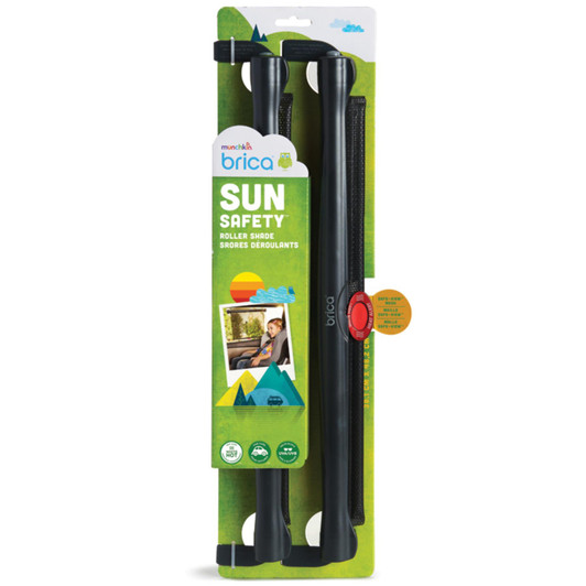 Munchkin Brica White Hot Sun Safety 35.6 x 43.2cm Car Roller Shade Pack of 2