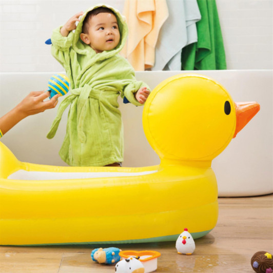 Munchkin White Hot Inflatable Safety Baby Bath Padded Duck Tub - For 6-24 months