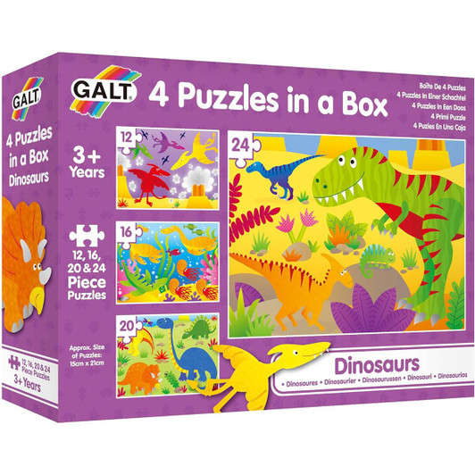 Galt 4 in 1 Puzzle Box Dinosaurs