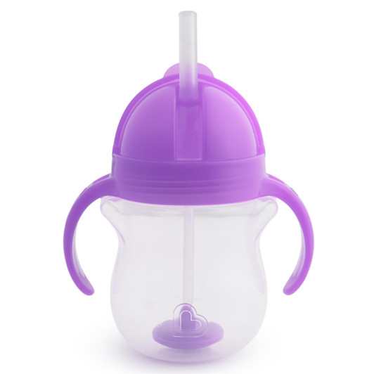 Munchkin Click Lock Tip & Sip Weighted Straw Cup Purple 207ml