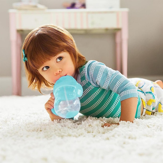 Munchkin Click Lock Tip & Sip Weighted Straw Cup Blue 207ml