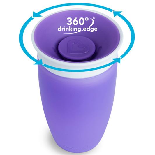Munchkin Miracle 360 degree Sippy Cup 296ml For Ages 12+ months Purple