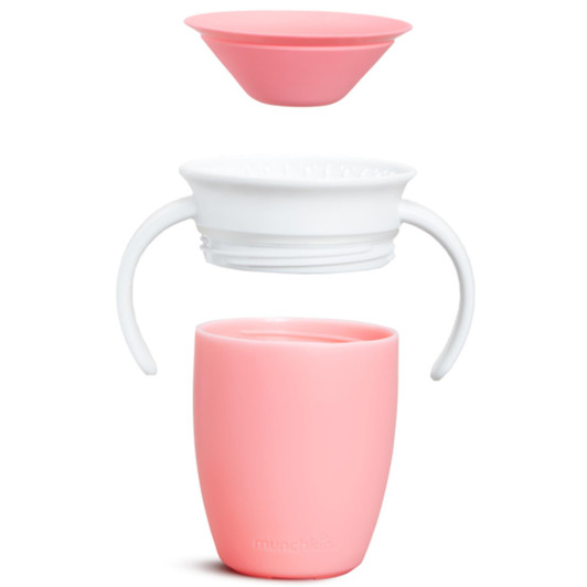Munchkin Miracle 360° Trainer Sippy Cup with Handles For 6+ months 207ml - Pink
