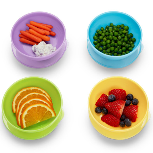 Munchkin Love A Bowls Set with Lids and 2 Soft Tip Spoons For 6+ months Toddler