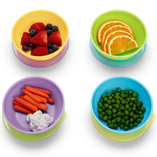 Munchkin Love A Bowls Set with Lids and 2 Soft Tip Spoons For 6+ months Toddler