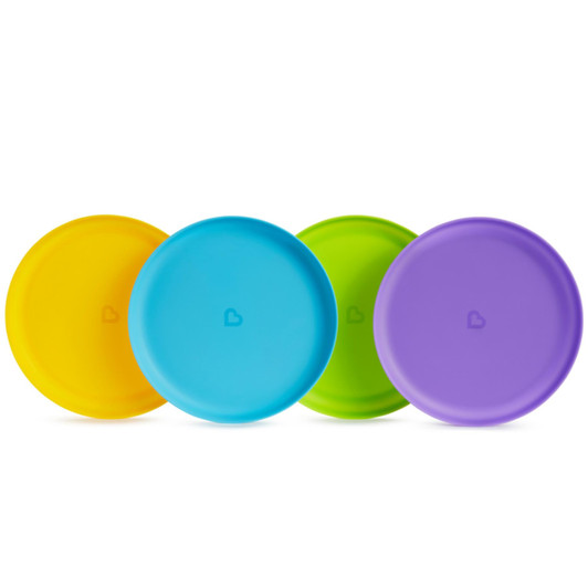 Munchkin Multi Plates Set Pack of 4 For 6+ months Toddler Meals