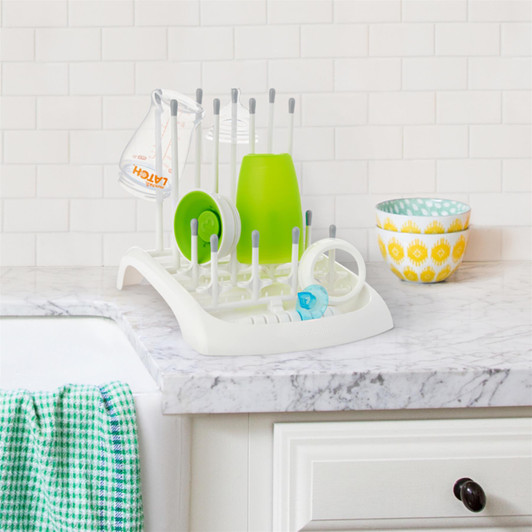 Munchkin Fold Deluxe Bottle Dry Dishwasher Safe Rack For Teats-Cups- Accessories