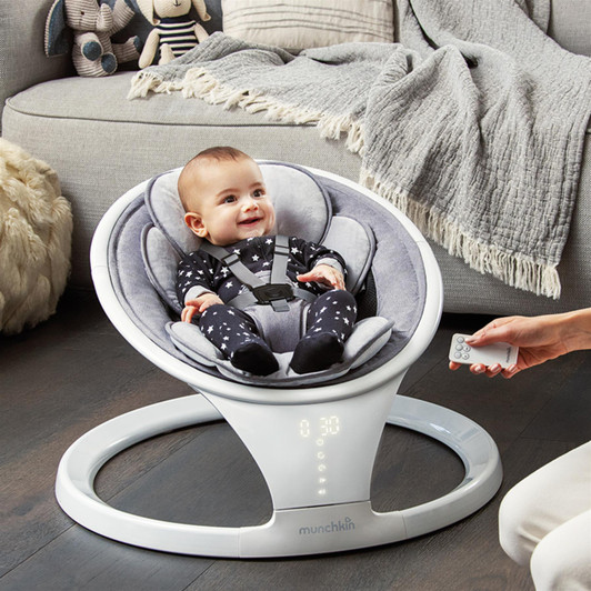 Munchkin Bluetooth Enabled Electric Baby Swing Chair with Remote Control - Grey