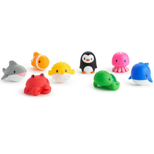 Munchkin Floating Ocean Rubber Bath Squirters Toys for 9m+ Babies Pack of 8
