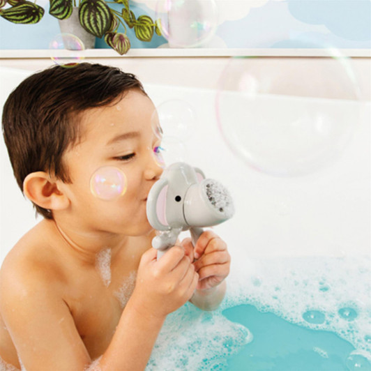 Munchkin Bubble Blower Bestie Elephant Bubbler Bath Toy For 36m+Toddlers - Grey