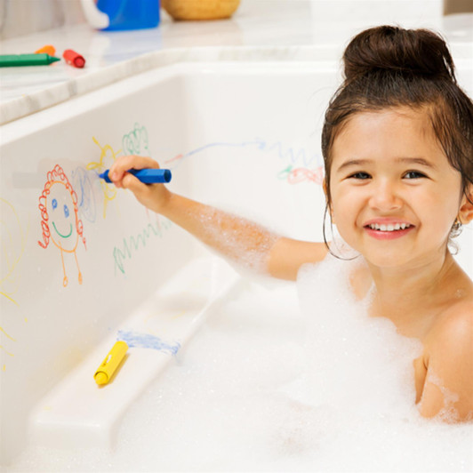 Munchkin Bath Time Washable Crayons Easy Clean with Cloth or Sponge Pack of 5