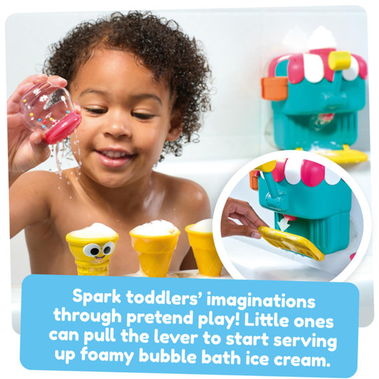 Tomy Ice Cream Maker Foam Cone Factory Deluxe Bubble Bath Toy For 18m+ Kids