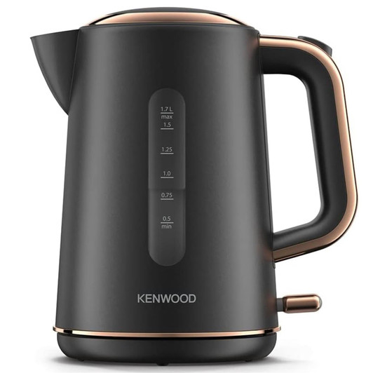 Kenwood Abbey Lux Jug Water Kettle│360° Swivel Base│3000W│1.7L│Dark Grey│InUK