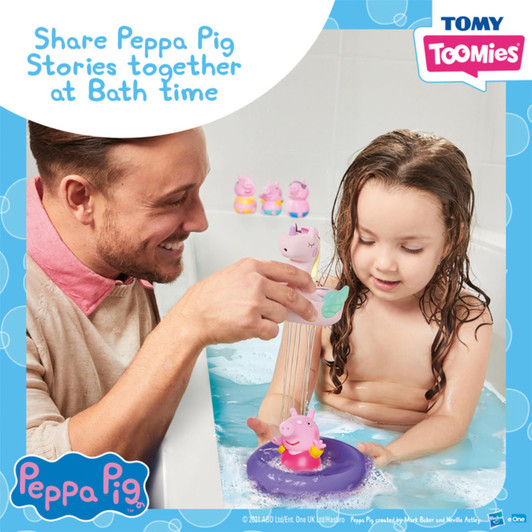 Tomy Toomies Peppa Pig Soft-Touch Bath Toys Set Pack of 5 For 18m+ Kids