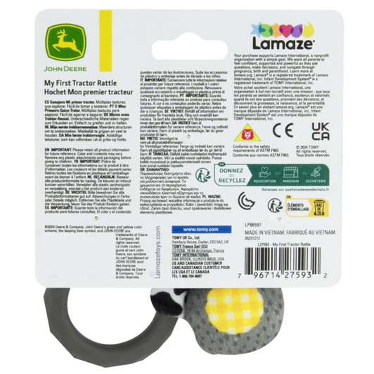 Lamaze John Deere My First Tractor Rattle Toy For 0m+ Kids