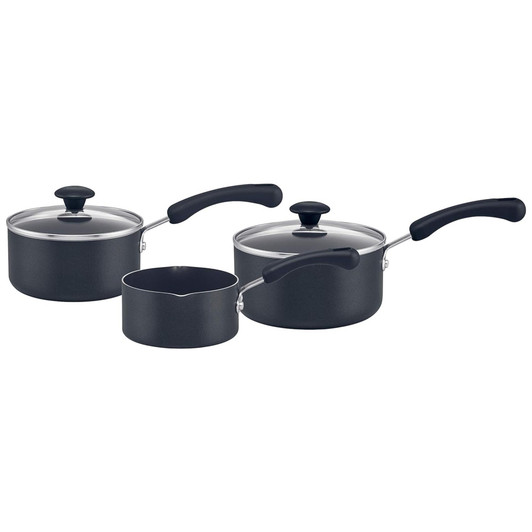 Prestige Saucepan Set With Lids Diamond Shield Non Stick Oven Safe - 14/16/18cm