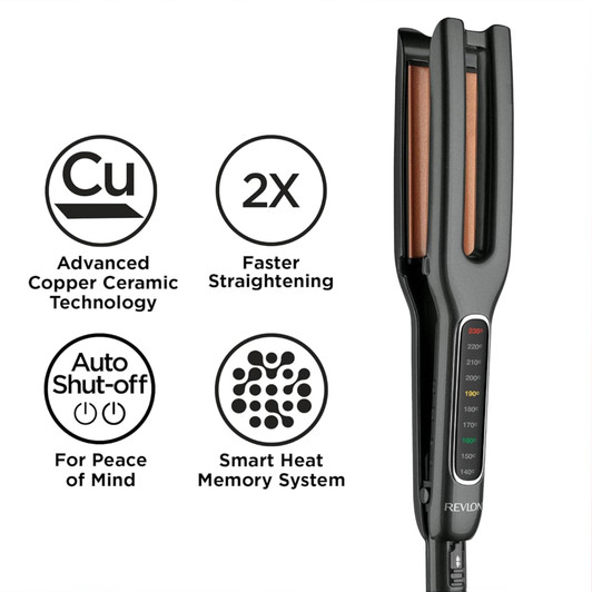 Revlon RVST2204UK Double Straight Copper Ceramic Dual Plate Straightener