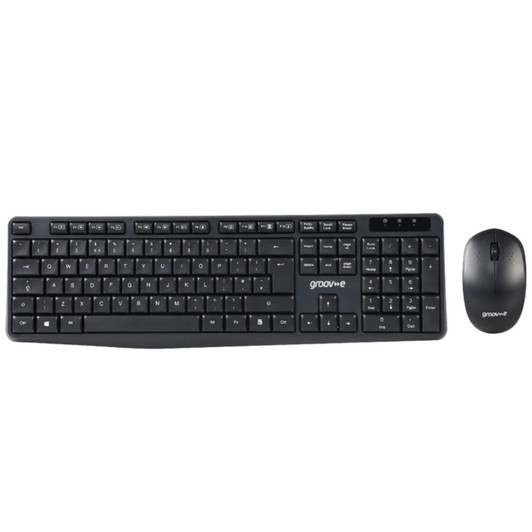 Groov-e GVPC14BK Wireless Full Size Qwerty Keyboard & Mouse Set