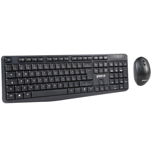 Groov-e GVPC14BK Wireless Full Size Qwerty Keyboard & Mouse Set