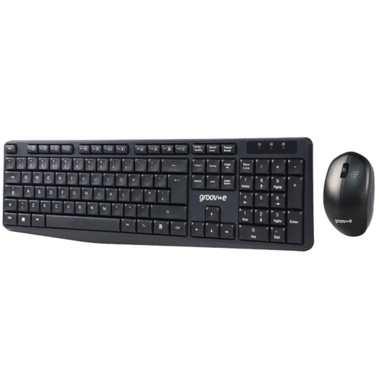 Groov-e GVPC14BK Wireless Full Size Qwerty Keyboard & Mouse Set