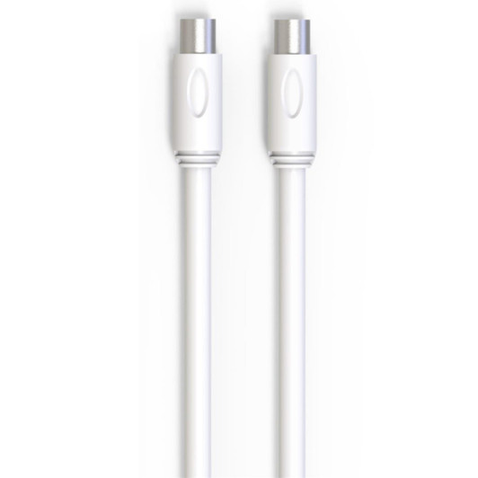 Groov-e 2m Male-to-Male Coax Cable with Female Adapter Nickel Plated Connector