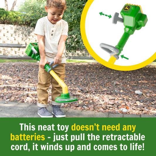 John Deere Power Trimmer Backyard Toy For Real Weed Clipping Ages 18+ month Kids