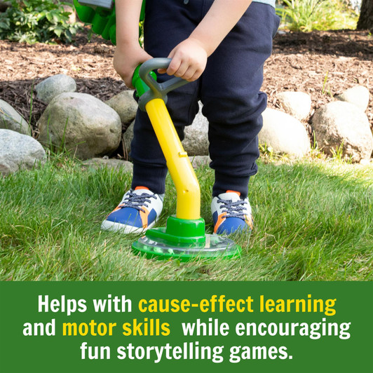 John Deere Power Trimmer Backyard Toy For Real Weed Clipping Ages 18+ month Kids