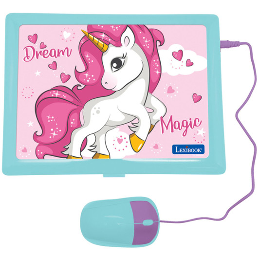 Lexibook JC598UNII1 Unicorn Bilingual Educational Laptop with 124 Activites Game