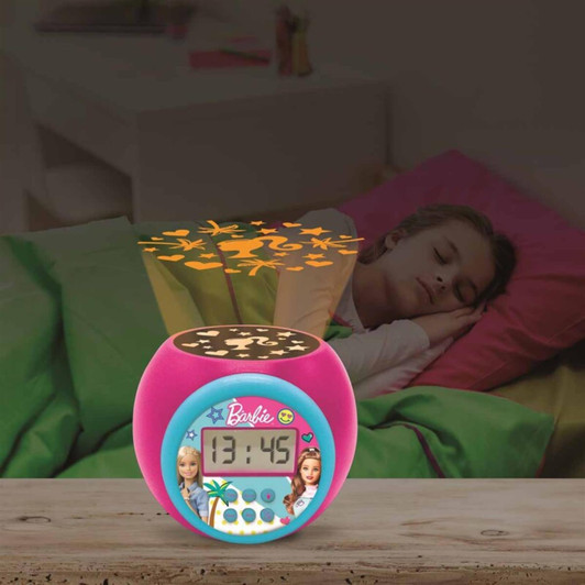 Lexibook RL977BB Barbie Childrens Projector Clock with Timer