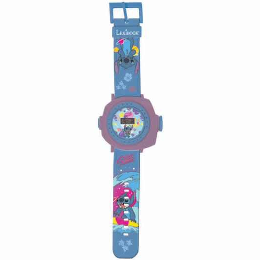 Lexibook DMW050D Disney Stitch Children's Projection Watch with 20 Images