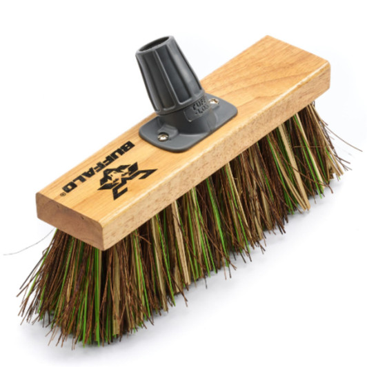 Buffalo 10.5'' Stiff Bassine Mix Scavenger Broom Head For Outdoor Sweeping Tasks