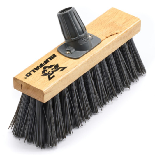 Buffalo 10.5'' Stiff PVC Scavenger Broom Head For Outdoor Sweeping Rough Surface