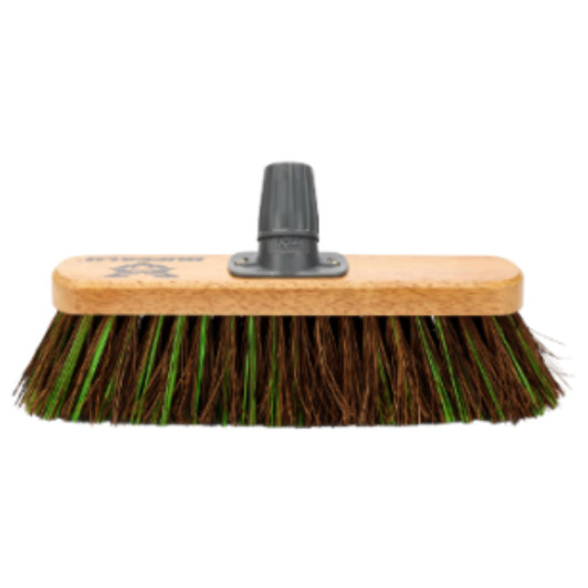 Buffalo 12'' Stiff Bassine Mix Sweeper Broom Head For Indoor & Outdoor Sweeping