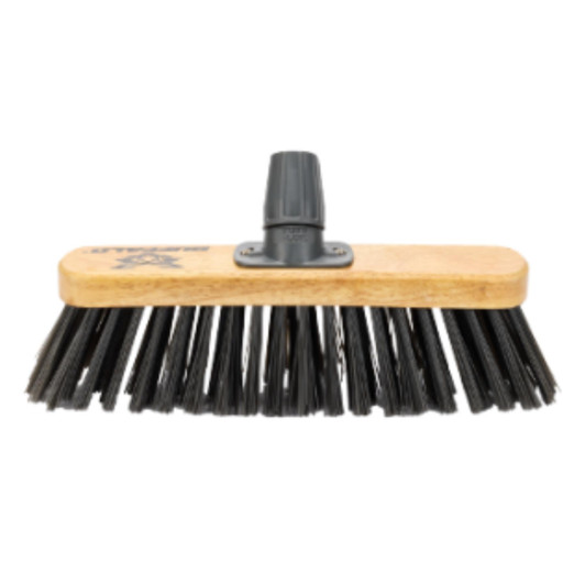 Buffalo 12'' Stiff PVC Sweeper Broom Head For Tough Indoor and Outdoor Surfaces