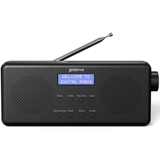 Groov-e GVDR07BK Vienna Rechargeable Stereo DAB/FM Digital Radio - Black