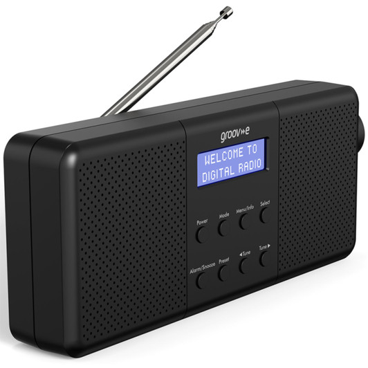 Groov-e GVDR07BK Vienna Rechargeable Stereo DAB/FM Digital Radio - Black