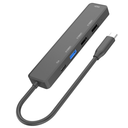 Groov-e GVPC10BK USB-C Multiport Hub HDMI - USB-C and USB-A x 3 - Black